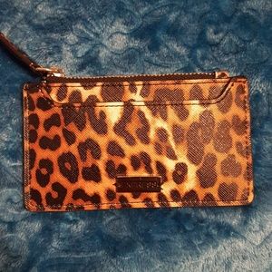 Express leopard print cardholder